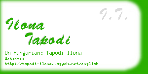 ilona tapodi business card